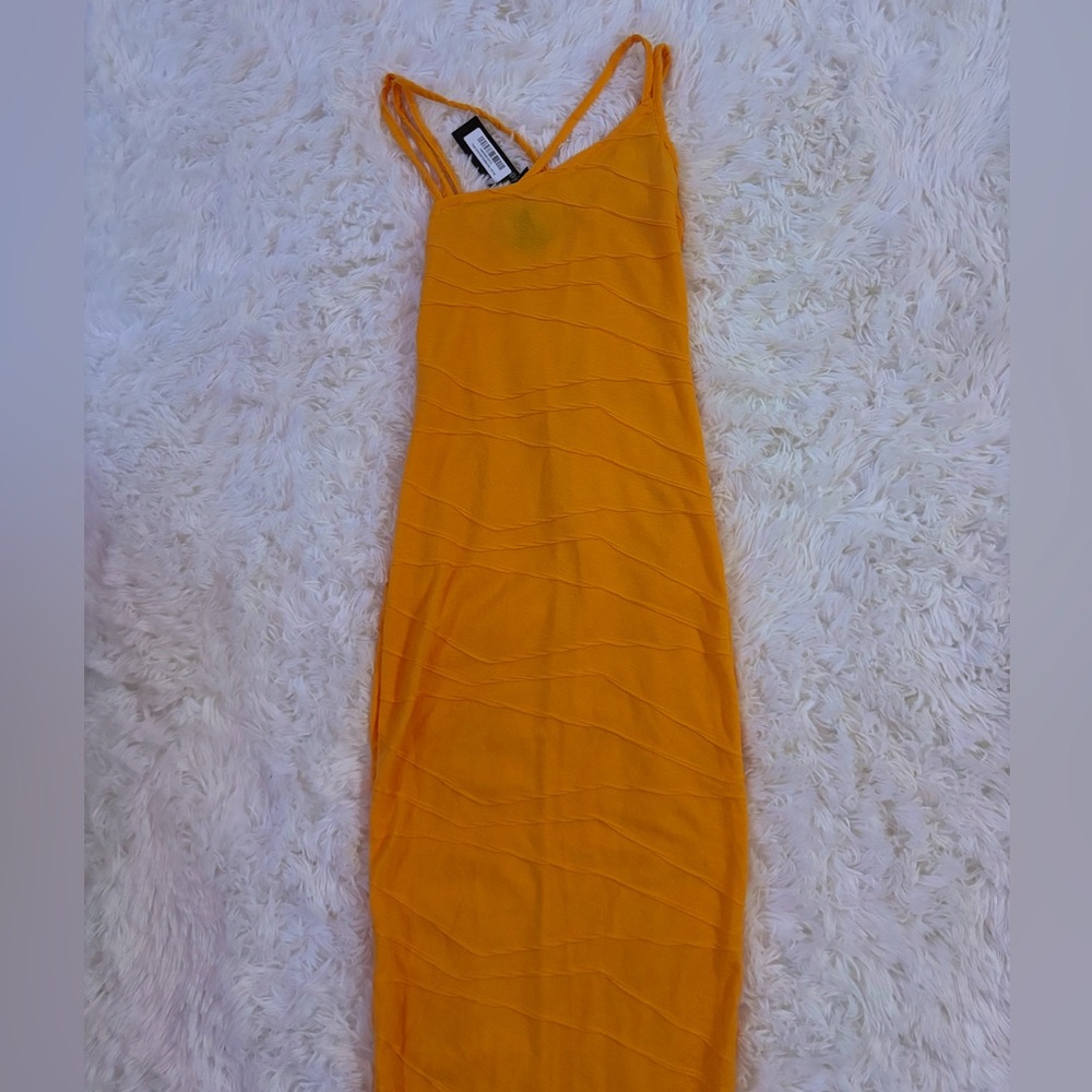Pretty Little Thing Orange Maxi Dress